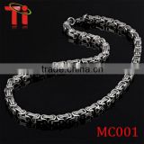 Latest 316l stainless steel mens silver chain necklace