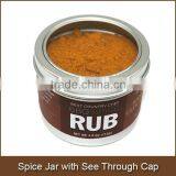 120ml Aluminum Spice Jar With See Through Window Cap