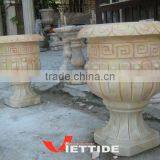 Hand-Carved Marble Planter thumbnail-1