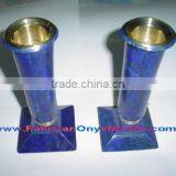 Excellent Quality Newly Modern CANDLE HOLDERS STANDS LAPIS LAZULI HANDICRAFTS thumbnail-1