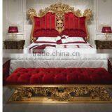 Bisini Personalized Wood Carved Bright Color Royal Bedroom Furniture Set thumbnail-4