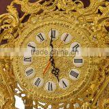Italian Design Antique Grandfather Clock, Pendulum Marble Clock, 24K Gold Royal Chiming Clock thumbnail-3