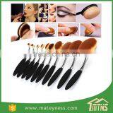 Toothbrush Shaped Oval Makeup Brush Set thumbnail-1