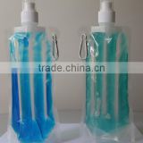 480ml hot sale foldable cooler plastic water bottle