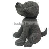 Store More Simple Design Grey Stripe Sand Stuffed Dog Door Stops thumbnail-3