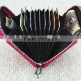 Cy278 Genuine Leather Women Card Holder Wallets High Quality Female Pillow PurseOrgan Colorful Zipper Credit Card Holder thumbnail-4