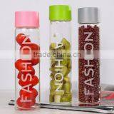 LOGO Printed Fashion 400ML Borosilicate Water Bottle, Custom Voss Water Glass Bottle Water Glass Bottle thumbnail-4