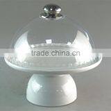 White Cheap Ceramic Stand With Plastic Cover for Candy/fruit/daily Use thumbnail-2