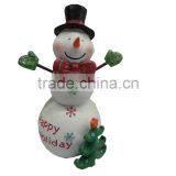 2014 New Handmade Resin Christmas Snowmen for Sale thumbnail-5