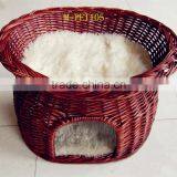 Beautiful M-PT010and Comfortable Willow Pet Product & Wicker Pet House & Cheap Wicker Cat Cages thumbnail-1