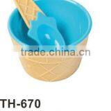 Ice Cream Bowl With Spoon thumbnail-1