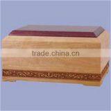 Oak Wood Material Hand Carved Memorial Urns thumbnail-1