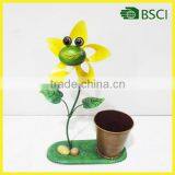 Outside Deco Frog Windmill Metal Garden Flower Pot thumbnail-1