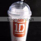Resusable PS Clear Plastic Cup With Dome Lids For Juice thumbnail-5