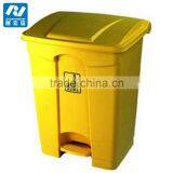 Wholesale Eco-friendly HDPE 70L Yellow Plastic Foot Pedal Waste Bin thumbnail-1