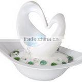 Modern Abstract White Tabletop Fountain thumbnail-3