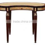 New Arrival Elegant Classic French Rococo Floral Painted Golden Vanity Dressing Table for Noble House BF12-05254b thumbnail-2