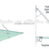 Modern Design Stainless Steel Glass Canopy Fittings/outdoor Tempered Glass Canopy System for Door,window,car Parking thumbnail-4