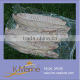 Seafood fish of frozen precooked yellowfin tuna loins