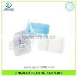 Customized LOGO Retangular Double Layer Plastic Lunch Box With Spoon