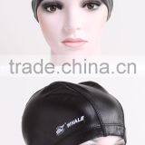100% Waterproof PU Coating Ear Protection Swimming Cap thumbnail-2