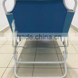 Blue Reclining Folding Beach Lounge Chair thumbnail-3