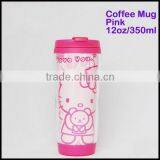 OEM Hot Selling Cartoon Movie Plastic Travel Coffee Cup/Tea Mug 12oz Insulated Tea Cup/custom Plastic Coffee Tea Cups for Sale thumbnail-1