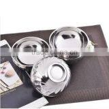 Top Quality Round Stainless Steel Salad Bowl Set thumbnail-3