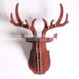 Carved Wooden Deer Head Decoration Wholesale thumbnail-3