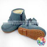 Winter Soft Warm Shoes Solid Color Girls Boots Fashion Kids Boots Wholesale thumbnail-1