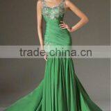 Ladies Western Dress Strap Appliqued Flower Bridesmaid Dress thumbnail-1