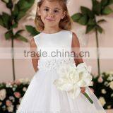Lovely off Shoulder Satin Tulle Lace Kids Dresses for Girls thumbnail-2