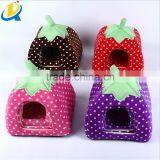 New Design Strawberry Shaped Cheap Good Quality Soft Dog Bed Wholesale thumbnail-1