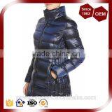 Convertible Stand Collar Stylish Ladies Elegant Long Padding Quilting Jacket For The Winter thumbnail-4