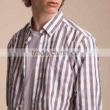 Graceful Euro Style Stripped Casual Custom Cotton Shirt for Handsome Men thumbnail-4