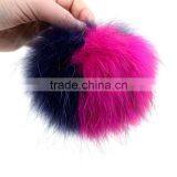 Myfur Fahion Hot Pink Raccoon Fur Pom Poms for Hat and Bag thumbnail-2