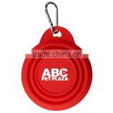 Collapsible Pet Bowl - 4" Diameter Soft Flexible Silicone Bowl, 8 Oz. Capacity and Collapses Flat for Easy Storage thumbnail-3