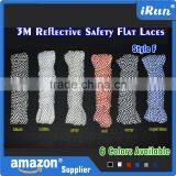 Reflective Sneakers Laces - 9mm Flat Shoelaces - Glowing in Dark - Dark Night Safety Flat Laces - Customized thumbnail-1