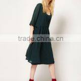 V Back Smock Dress With Pocket Detail thumbnail-1