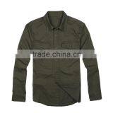 100% Cotton Two Pockets Outdoor Shirts Coarse Cloth for Man thumbnail-1