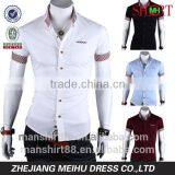 Elegant Designer Button Down Short Sleeve Shirt Double Color Shirt thumbnail-1