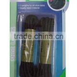 Blister Card Package Polyester Round Black Colored Shoe Laces