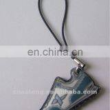 Shoes Custom Logo Printing PVC Mobile Phone Keychain Screen Cleaner for Hot-selling