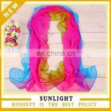Fashion Girls' Silk Solid Long Cheap Chiffon Scarf
