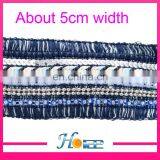 Wholesale Braided Webbing Trim for Shoe Beaded Lace Trim for Garment thumbnail-4