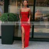 Women's Sling Neck Slim Backless Sexy Hot Sale New Split Dress thumbnail-1
