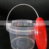 Customized Color 500ml Food Grade Round Plastic Bucket With Lid and Handle for Salad thumbnail-3