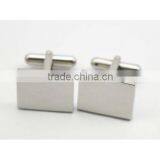 Mans Jewelry Stainless Steel Plain Rectangular Shiny Blank Cufflink High Quality thumbnail-3