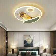 Smart color ceiling fan light with colored light