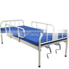 Multi-function Stainless Steel Headboard Elderly Care 2 Crank Manual Hospital Bed thumbnail-1